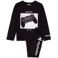 Schwarz-Weiß - Front - Playstation - Schlafanzug mit langer Hose für Jungen