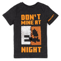 Schwarz-Orange - Front - Minecraft - "Don't Mine At Night" T-Shirt für Kinder