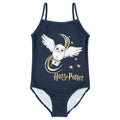Marineblau-Weiß-Gold - Front - Harry Potter - Badeanzug für Mädchen