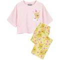 Pink-Gelb - Front - SpongeBob SquarePants - "Nap Time" Schlafanzug mit langer Hose für Damen