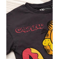 Schwarz-Orange - Side - Garfield - kurzes T-Shirt für Mädchen