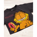 Schwarz-Orange - Close up - Garfield - kurzes T-Shirt für Mädchen