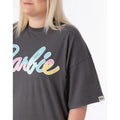 Grau - Side - Barbie - T-Shirt-Kleid für Damen