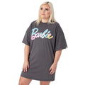 Grau - Front - Barbie - T-Shirt-Kleid für Damen