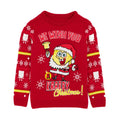Rot - Front - SpongeBob SquarePants - Pullover für Kinder - weihnachtliches Design