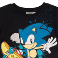 Schwarz-Blau - Side - Sonic The Hedgehog - T-Shirt für Kinder