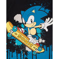 Schwarz-Blau - Close up - Sonic The Hedgehog - T-Shirt für Kinder