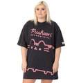 Anthrazit-Pink - Front - Pusheen - T-Shirt-Kleid für Damen