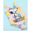 Pink-Weiß-Gelb - Side - Snoopy - Badeanzug für Kinder