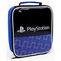 Blau-Schwarz-Weiß - Lifestyle - Playstation - Pausenbrot-Tasche und Wasserflasche