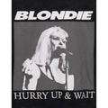 Schwarz-Weiß - Pack Shot - Blondie - "Hurry Up & Wait" T-Shirt für Herren-Damen Unisex