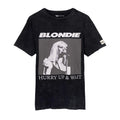Schwarz-Weiß - Front - Blondie - "Hurry Up & Wait" T-Shirt für Herren-Damen Unisex