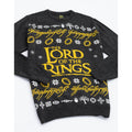 Schwarz - Back - The Lord Of The Rings - Pullover für Herren-Damen Unisex - weihnachtliches Design