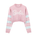 Pink-Weiß - Front - Barbie - Pullover kurz geschnitten für Damen