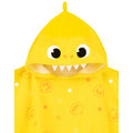 Gelb-Weiß - Back - Baby Shark - Handtuch mit Kapuze für Kinder