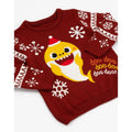 Weinrot - Back - Baby Shark - Pullover für Kinder - weihnachtliches Design