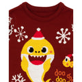 Weinrot - Close up - Baby Shark - Pullover für Kinder - weihnachtliches Design