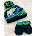 Blau-Grün - Close up - Peppa Pig - Hut- und Handschuh-Set für Kinder