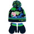 Blau-Grün - Front - Peppa Pig - Hut- und Handschuh-Set für Kinder