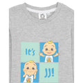 Grau - Back - Cocomelon - T-Shirt für Jungen  Langärmlig