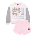 Weiß-Grau-Pink - Front - Barbie - "Living The Dream" Schlafanzug für Mädchen