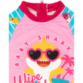 Blau-Pink - Lifestyle - Baby Shark - "Wipe Out!" Badeanzug für Mädchen  Langärmlig