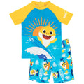Blau-Gelb - Front - Baby Shark - "Surf's Up!" Zweiteiliger Badeanzug für Jungen
