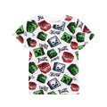 Weiß-Schwarz - Side - Minecraft - T-Shirt für Kinder (2er-Pack)