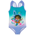 Blau-Violett - Front - Encanto - Badeanzug für Mädchen