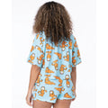 Blau - Back - Garfield - Schlafanzug für Damen