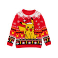 Rot - Front - Pokemon - Pullover für Kinder - weihnachtliches Design