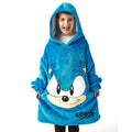 Blau - Side - Sonic The Hedgehog - Kapuzendecke mit Kapuze für Jungen