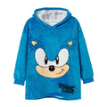 Blau - Front - Sonic The Hedgehog - Kapuzendecke mit Kapuze für Jungen