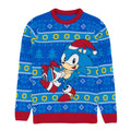 Blau-Rot - Front - Sonic The Hedgehog - Pullover für Herren - weihnachtliches Design