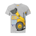 Grau-Gelb - Front - JCB - "Live 2 Dig" T-Shirt für Kinder