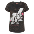 Schwarz - Front - AC-DC - "High Voltage" T-Shirt für Mädchen