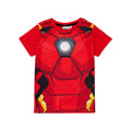 Rot - Back - Iron Man - Schlafanzug mit Shorts für Jungen