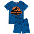 Blau - Front - Jurassic World - Schlafanzug mit Shorts für Jungen