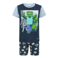 Blau - Front - Minecraft - "Undead" Schlafanzug mit Shorts für Jungen