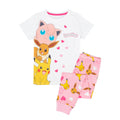 Weiß-Pink - Front - Pokemon - "Besties" Schlafanzug Langes Bein für Mädchen