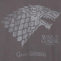 Grau - Back - Game of Thrones - "Winter Is Coming" T-Shirt für Herren
