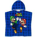 Blau - Front - Super Mario - Handtuch mit Kapuze für Kinder