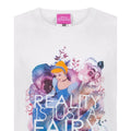 Weiß-Pink-Blau - Back - Cinderella - "Reality Is Just A Fairy Tale" T-Shirt für Mädchen  kurzärmlig