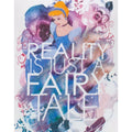 Weiß-Pink-Blau - Side - Cinderella - "Reality Is Just A Fairy Tale" T-Shirt für Mädchen  kurzärmlig