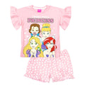 Pink - Front - Disney Princess - Schlafanzug mit Shorts für Mädchen