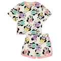 Weiß - Front - Minnie Mouse - Schlafanzug mit Shorts für Mädchen