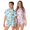 Blau-Pink - Lifestyle - Pusheen - Schlafanzug mit Shorts für Mädchen (2er-Pack)