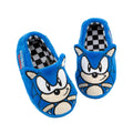 Blau - Side - Sonic The Hedgehog - Kinder Hausschuhe, Gesicht