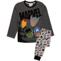 Schwarz-Grau - Front - Marvel Avengers - Schlafanzug für Jungen  Langärmlig