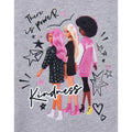 Grau - Side - Barbie - "There Is Power In Kindness" T-Shirt für Mädchen  kurzärmlig